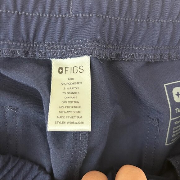 FIGS Zamora Jogger High Waisted Scrub Pants Womens XL Navy Zip Cargo Technical - Picture 8 of 12